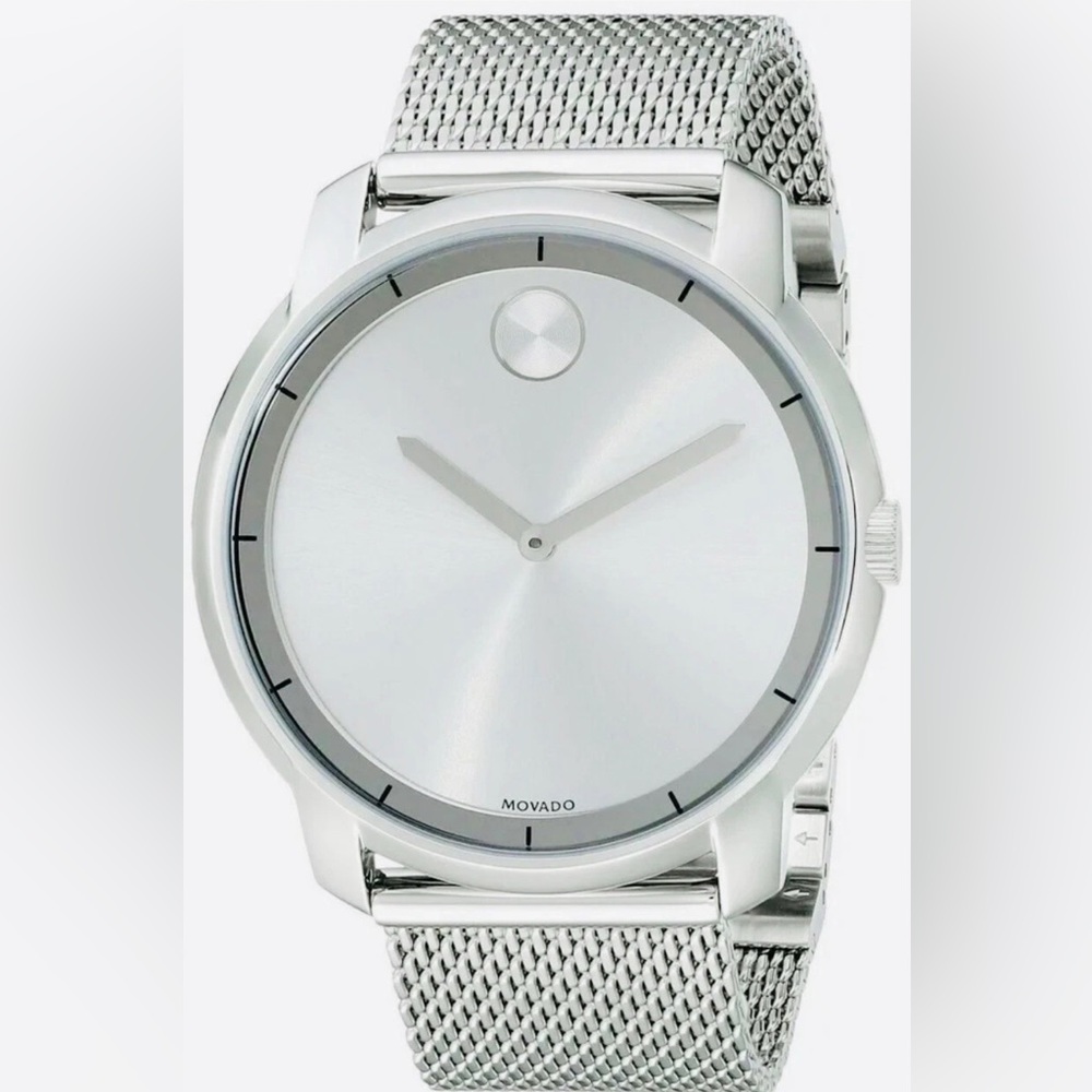 New Movado Bold 44mm Stainless Steel Men's Watch 3600260